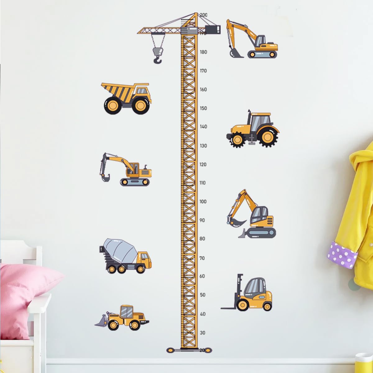 Naklejki ścienne dla dzieci, naklejki ścienne dla dzieci, miarka wzrostu dla dzieci 20-200 cm