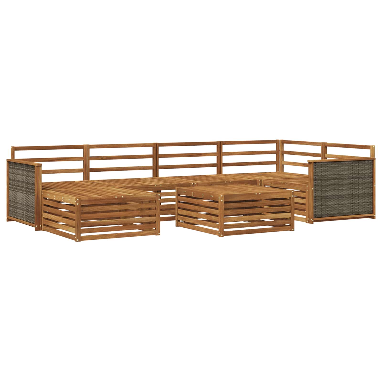 Zestaw sof na zewnątrz 7 pcs naturalny