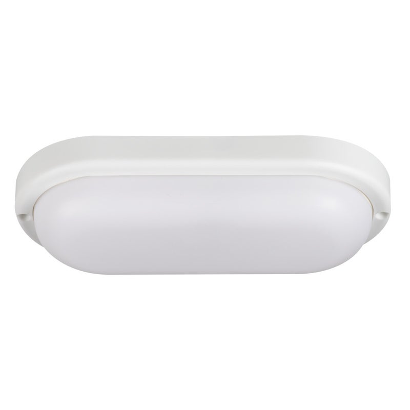 Plafon owalny TOLU LED 12W Neutralna biel 1050lm biały wym:3,8x19,5x9,4cm IP54 Miledo