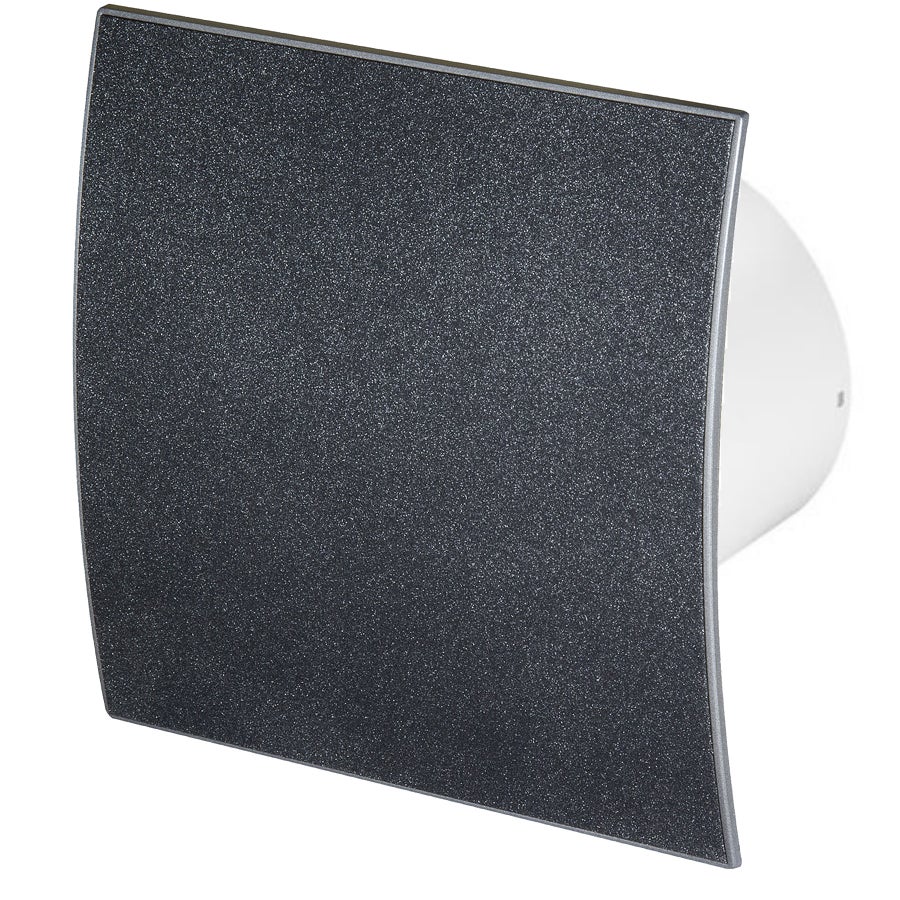 Wentylator łazienkowy 100 mm z włącznikiem sznurkowym, front ABS Escudo grafitowy