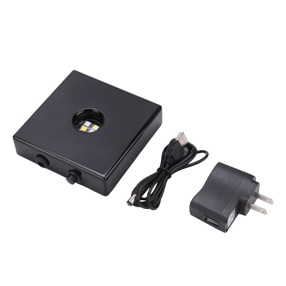 Naklejka LED na butelkę, wtyczka US AC100-240V RGB + W, kwadratowa podkładka pod szklankę do baru, na stół imprezowy
