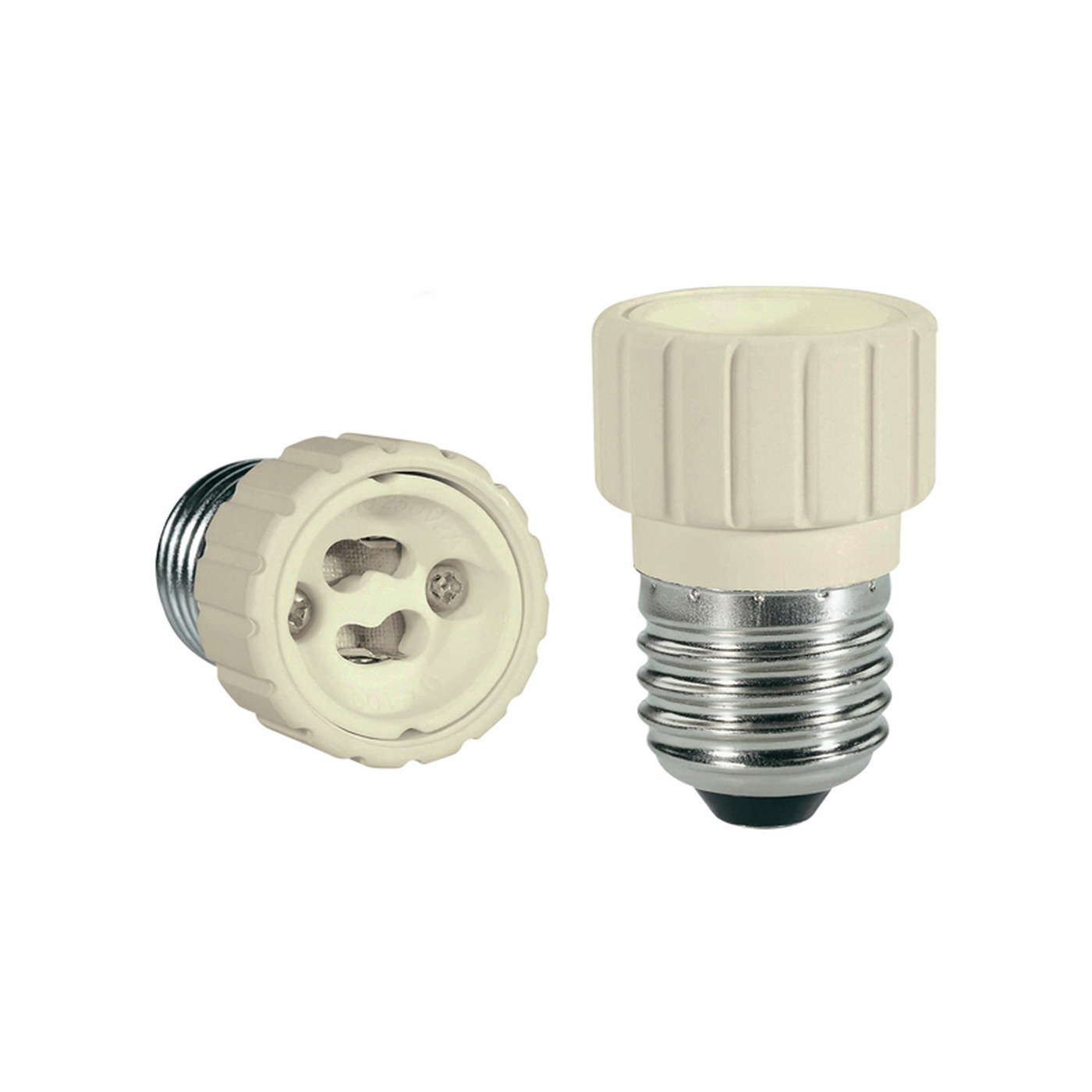 Alcapower Blister 10 szt adapter E27 na GU10 do żarówek LED i halogenowych, maks 240V, prąd znamionowy 2A, kolor biały