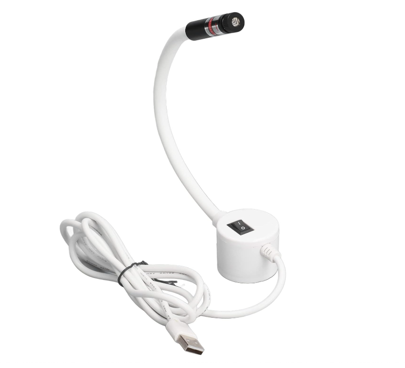 Dioda lokalizacyjna linii krzyżowej zielona - przenośna do maszyny do szycia, obrotowa o 360°, zasilanie USB, silikonowa, z magnetyczną podstawą