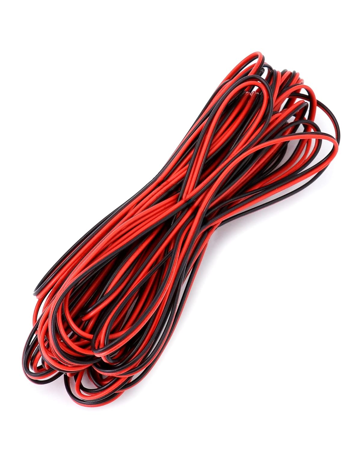 10-metrowy kabel elektryczny 22AWG, 2-żyłowy kabel w kolorze czerwonym i czarnym, przedłużacz do taśm LED w samochodzie