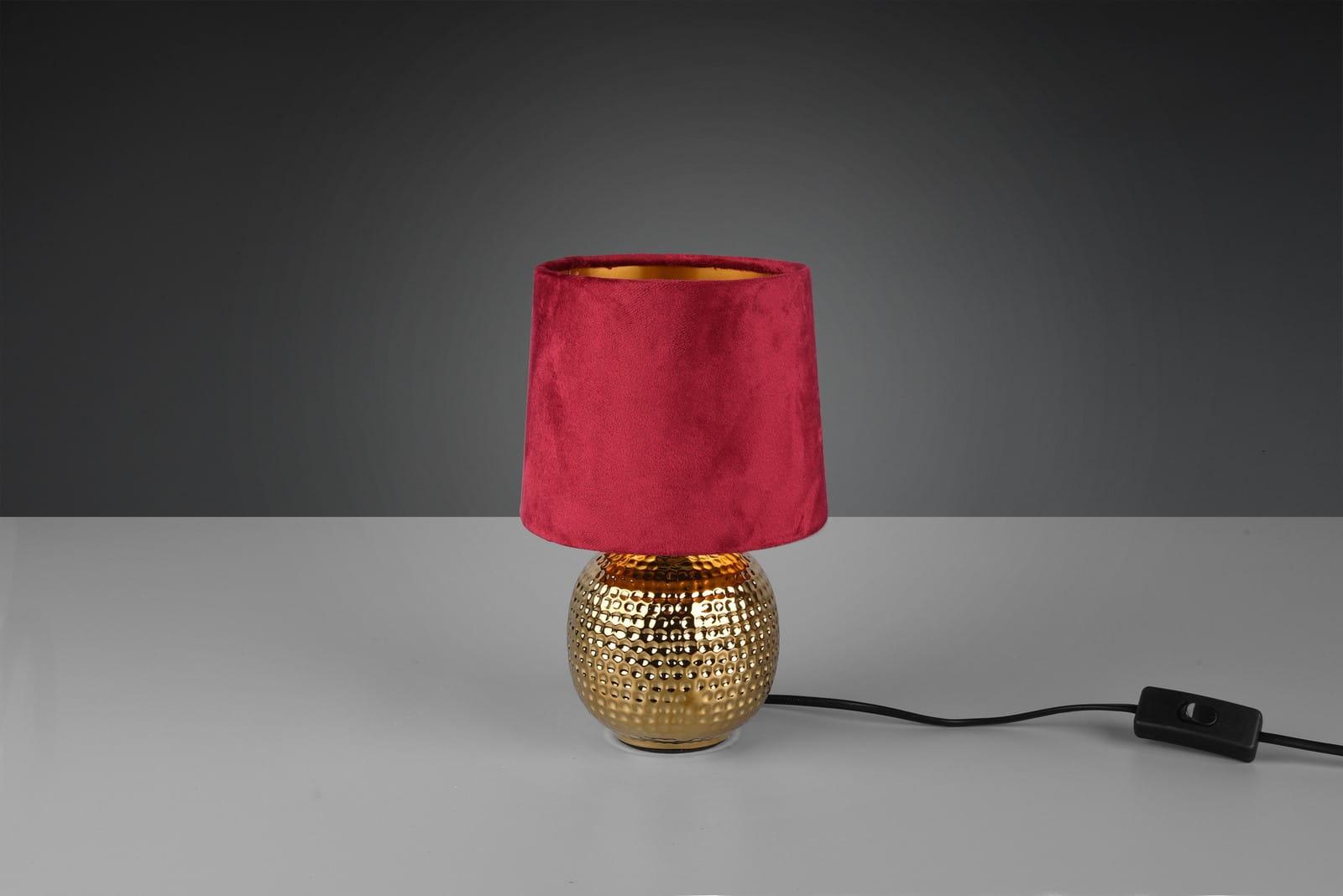 Lampa stołowa złota czerwona SOPHIA RL R50821010