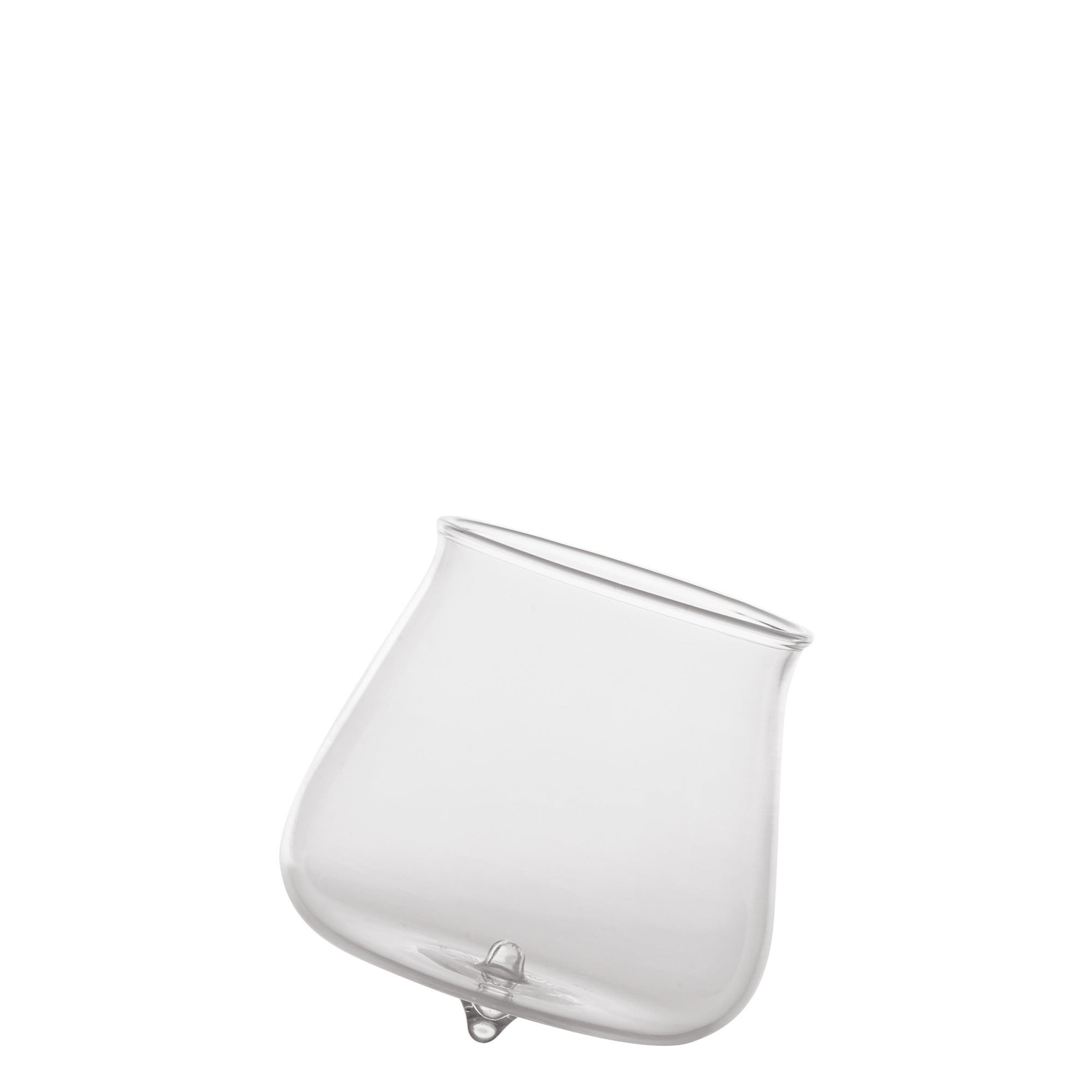Zestaw 6 szklanek Pirolo Zafferano z przezroczystego szkła borokrzemowego, obrotowy skośny kształt, odporne na szok termiczny, elegancki design