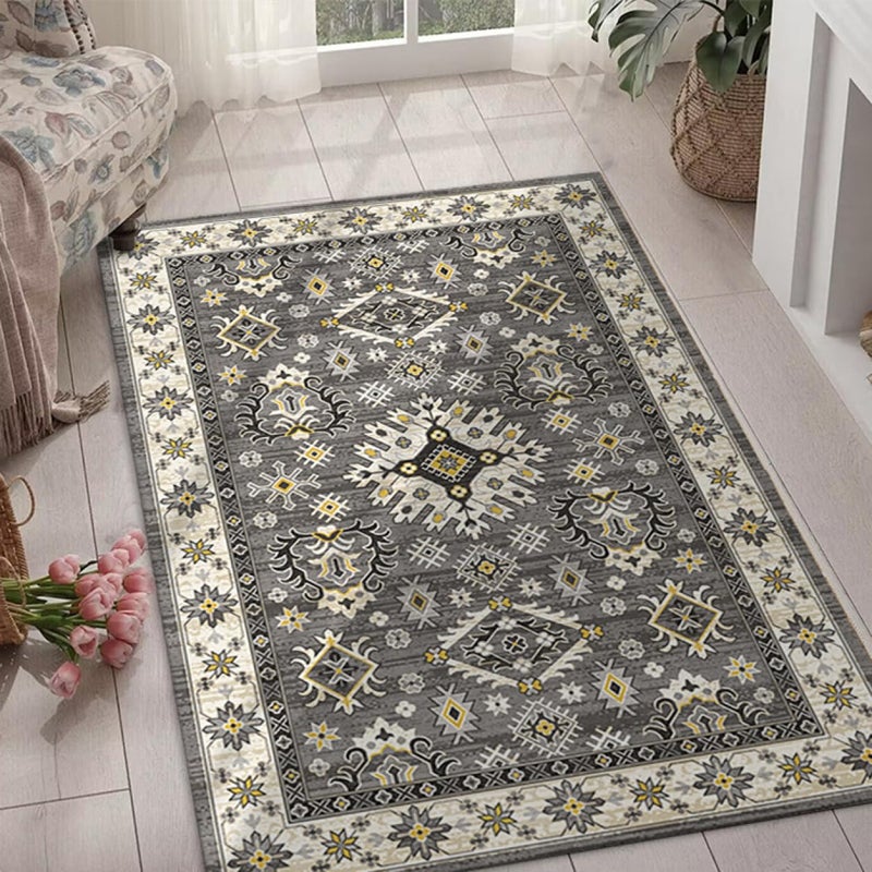 Dywaniki do salonu, klasyczny dywanik w stylu perskim, dywanik w stylu ludowym do salonu lub sypialni (przy łóżku), 50 x 80 cm