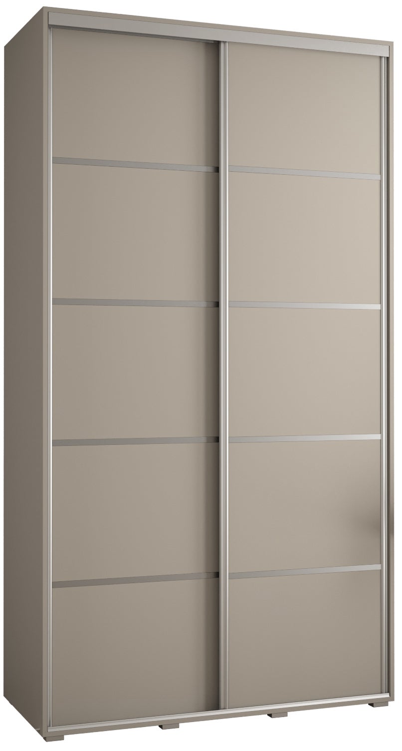 Szafa przesuwna wysoka Dakota 4 130 x 45 x 235,2 cm kaszmir + u. Srebrny - Abiks Meble