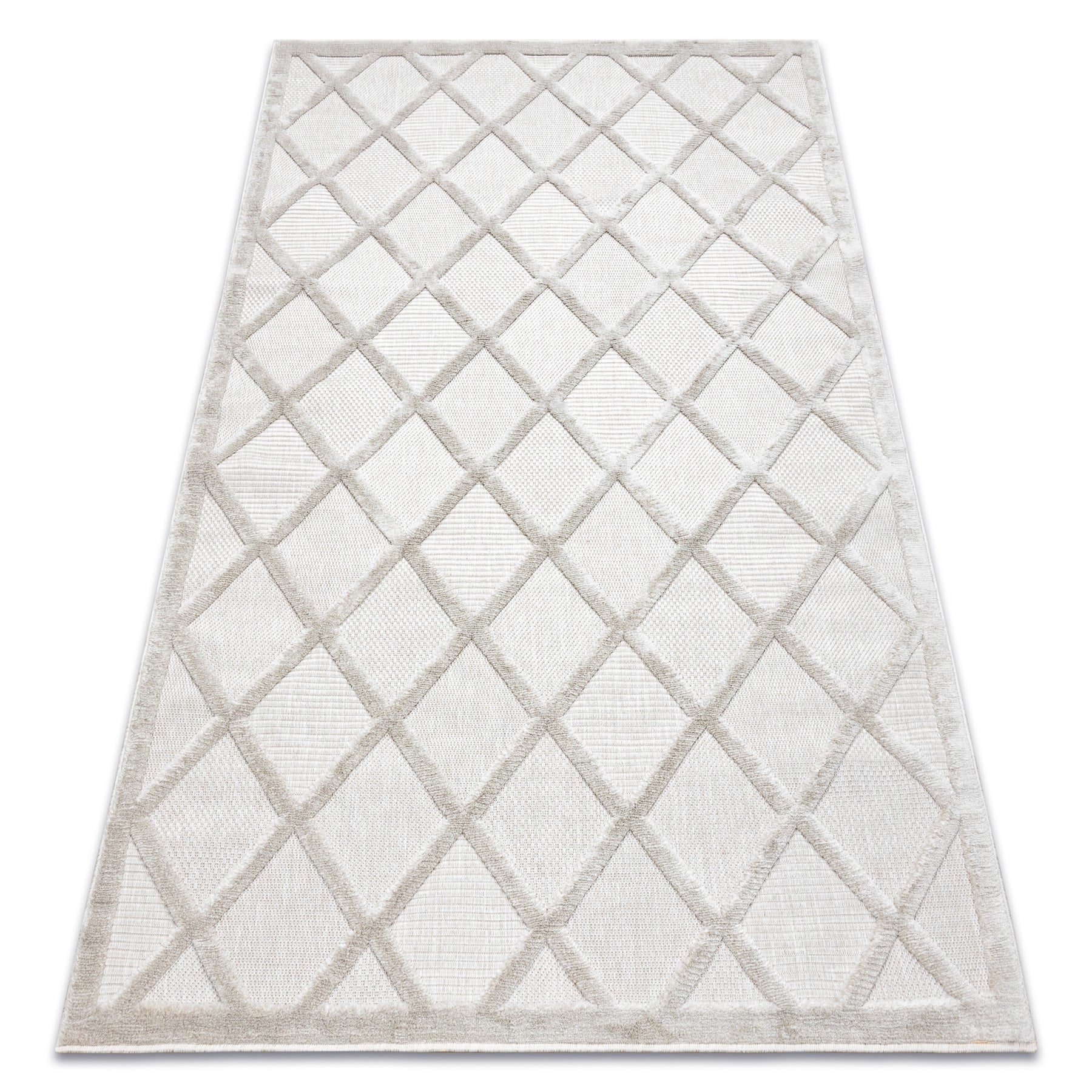 Dywan SANTO SZNURKOWY SIZAL 58365B Kratka, trellis beż 80x150 cm