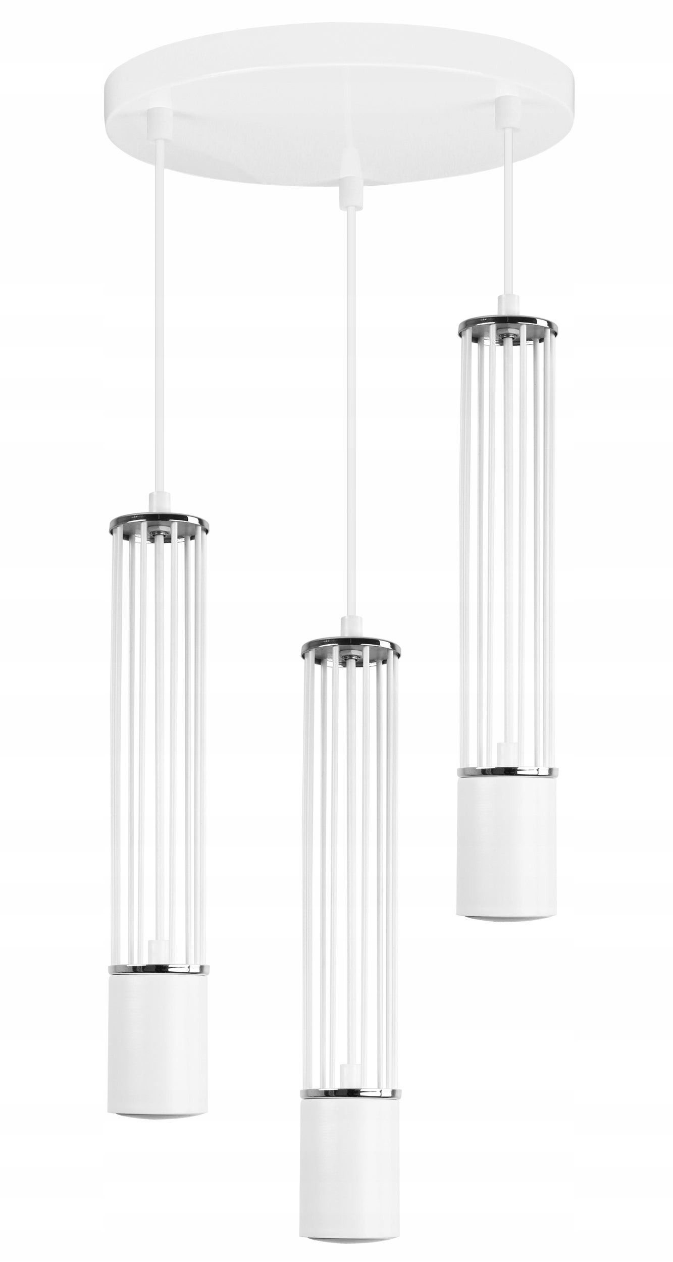 Lampa sufitowa wisząca Light Home LH Aria 3x GU10 okrągły 30cm biały/srebrny