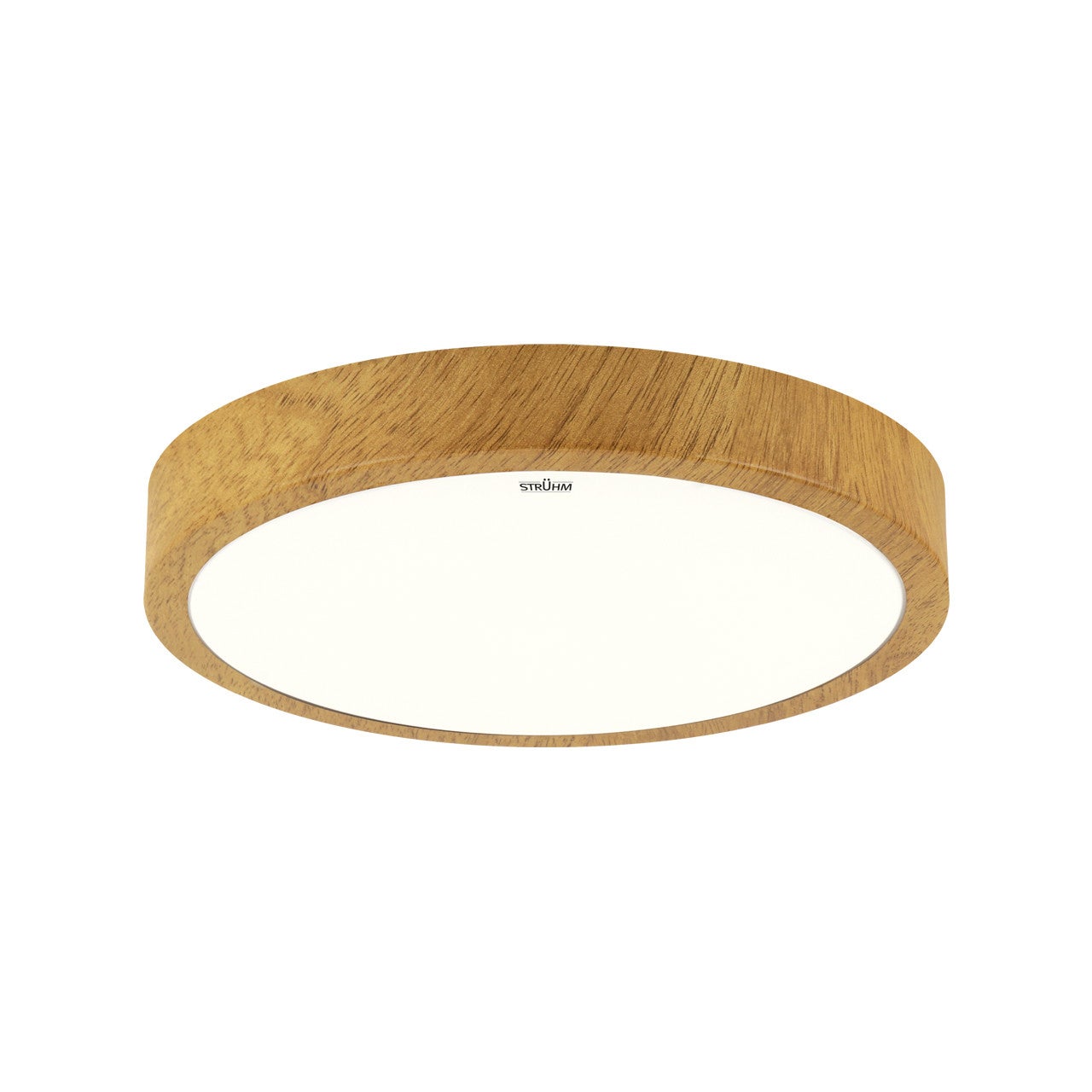 Plafon Atut okrągły dąb-biały LED 24W 4100K 1680lm wym: 5 x 38 cm IP44 tworzywo sztuczne Struhm