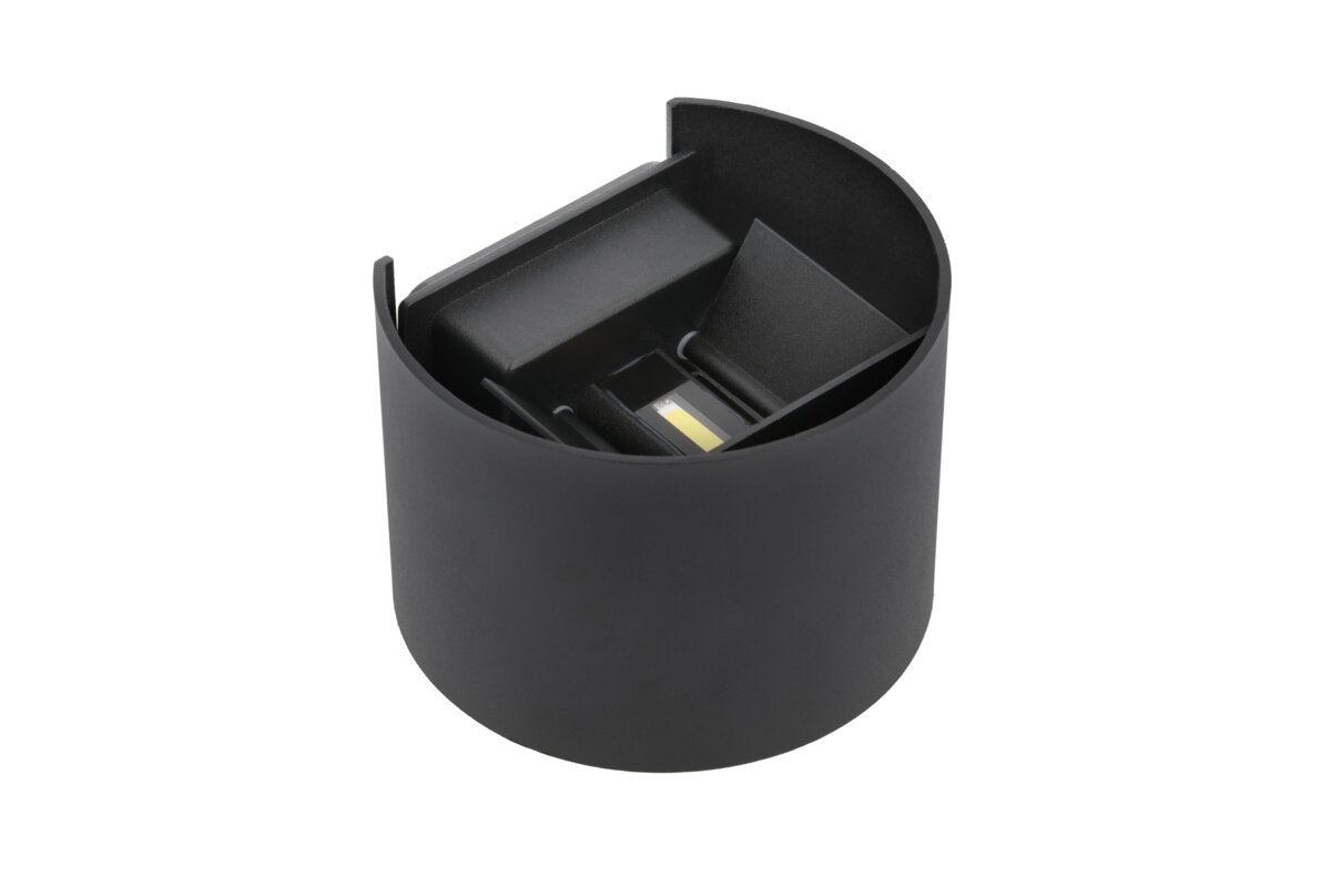 Kinkiet zewnętrzny elewacyjny LED MISSOURI-O, 7W 540lm CCT (regulacja barwy), okrągły, czarny, IP54, na elewację – GTV LIGHTING