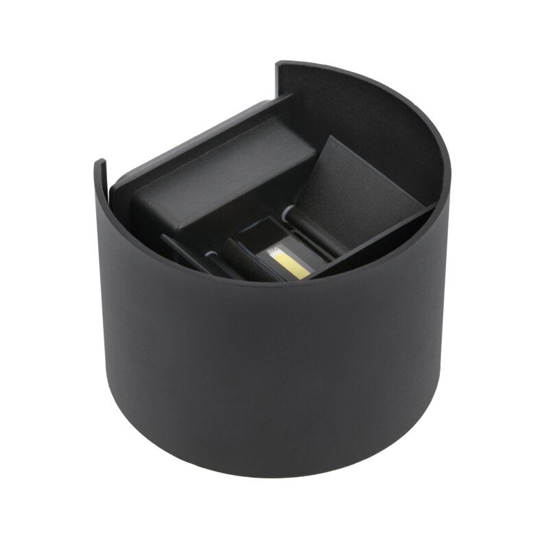 Kinkiet zewnętrzny elewacyjny LED MISSOURI-O, 7W 540lm CCT (regulacja barwy), okrągły, czarny, IP54, na elewację – GTV LIGHTING