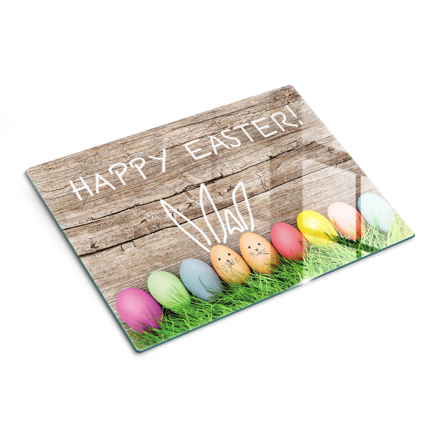 Deska kuchenna szklana z nadrukiem wzór dekoracyjny - Wesołego Alleluja! - 30x40 - Tulup