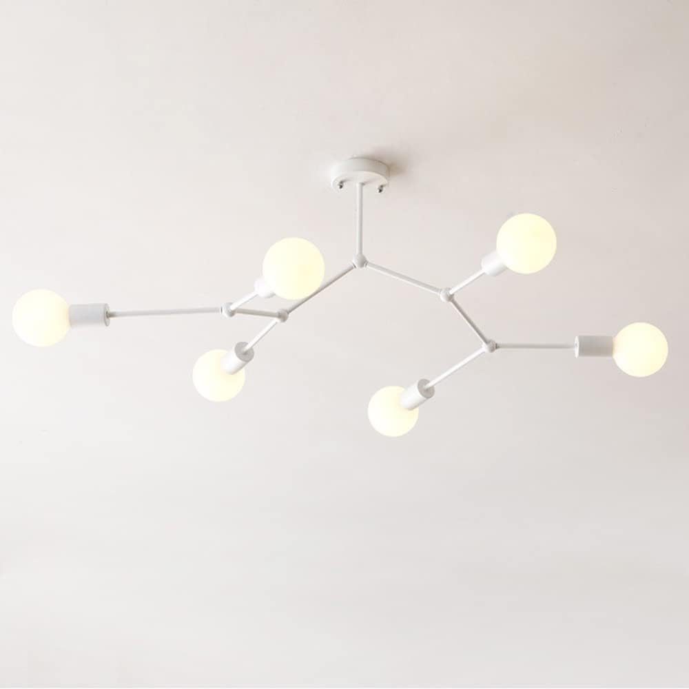 Nowoczesny i minimalistyczny żyrandol - Lampa sufitowa 6 gniazd E27 - Dekoracja ścienna -Bez żarówki-1 sztuka