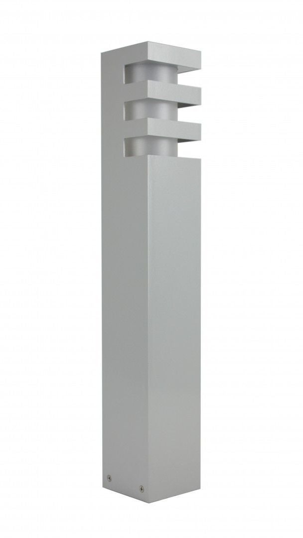 Lampa ogrodowa stojąca Rado srebrna 1xE27x18W IP54 wym: 50 x 8 x 8 cm aluminium SU-MA