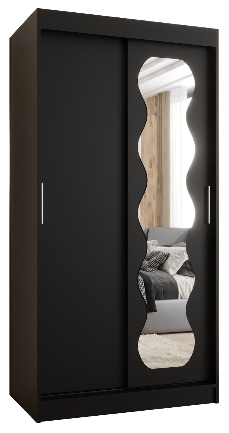 Szafa przesuwna garderoba SPOTI 100 x 62 x 200 cm Czarny