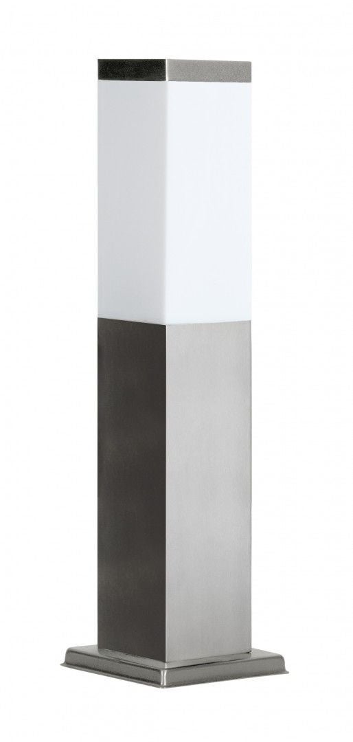 Lampa ogrodowa stojąca Inox srebrna 1xE27x40W IP44 wym: 45 x 8 x 8 cm metal SU-MA