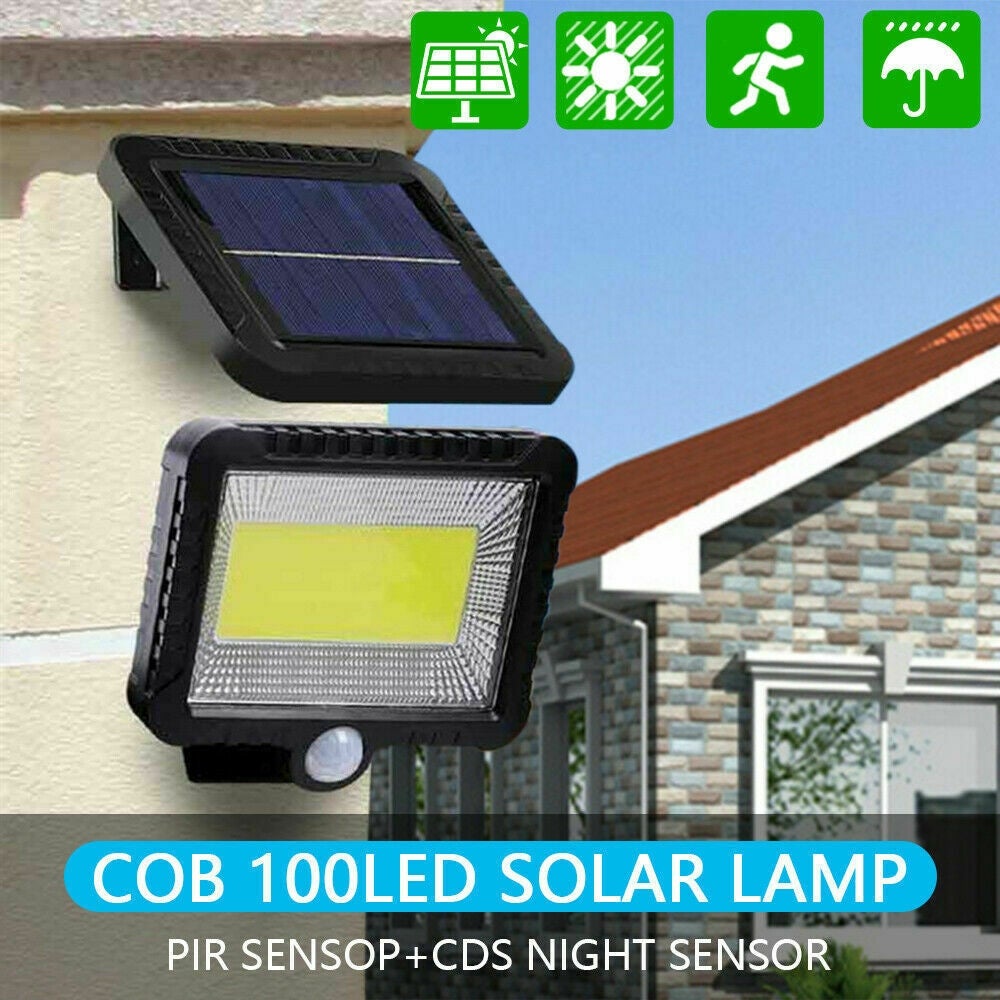 Lampa solarna zewnętrzna z czujnikiem ruchu PIR, 100 LED