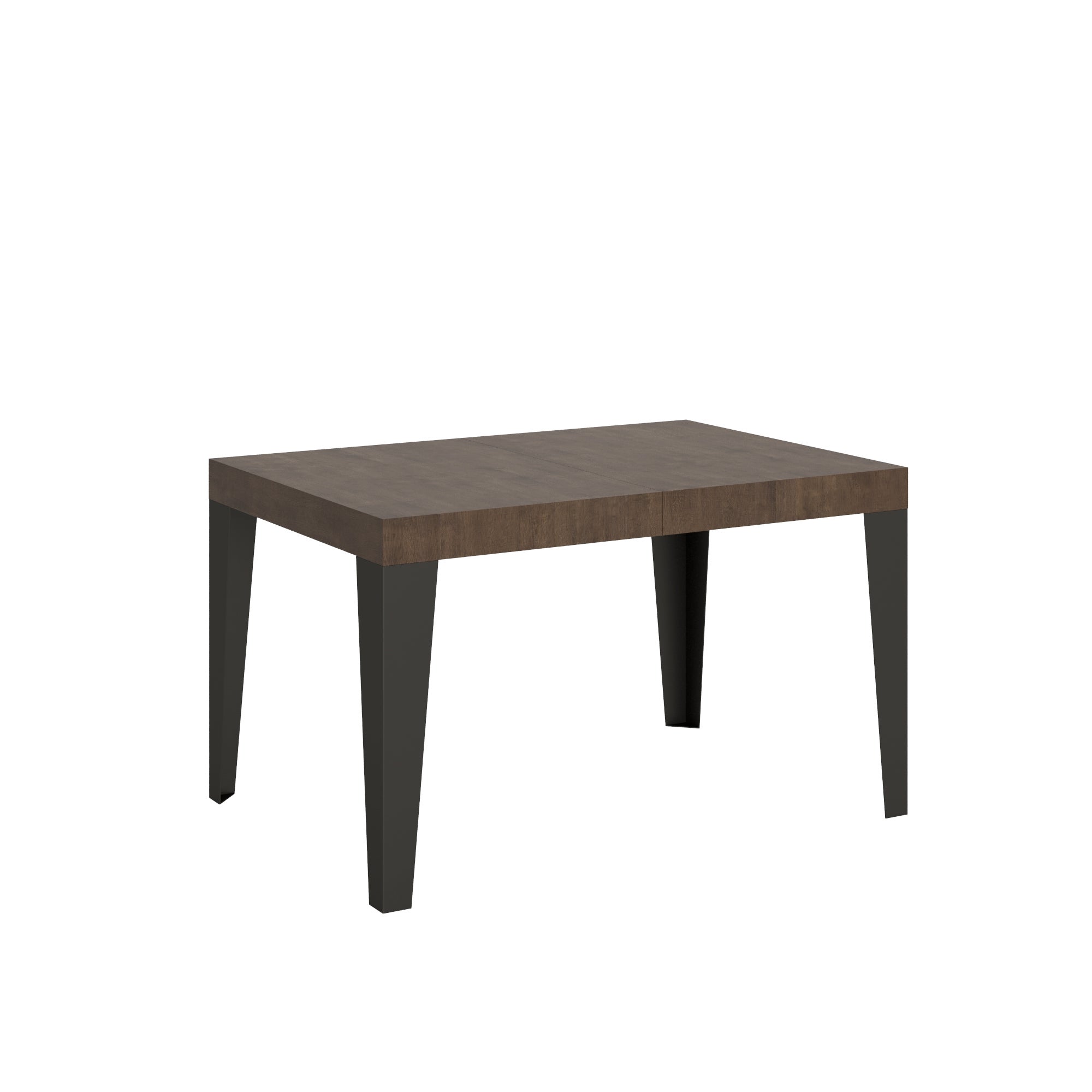 Elegante mesa Flame, 90x120 cm, con extensiones de hasta 224 cm, Nogal