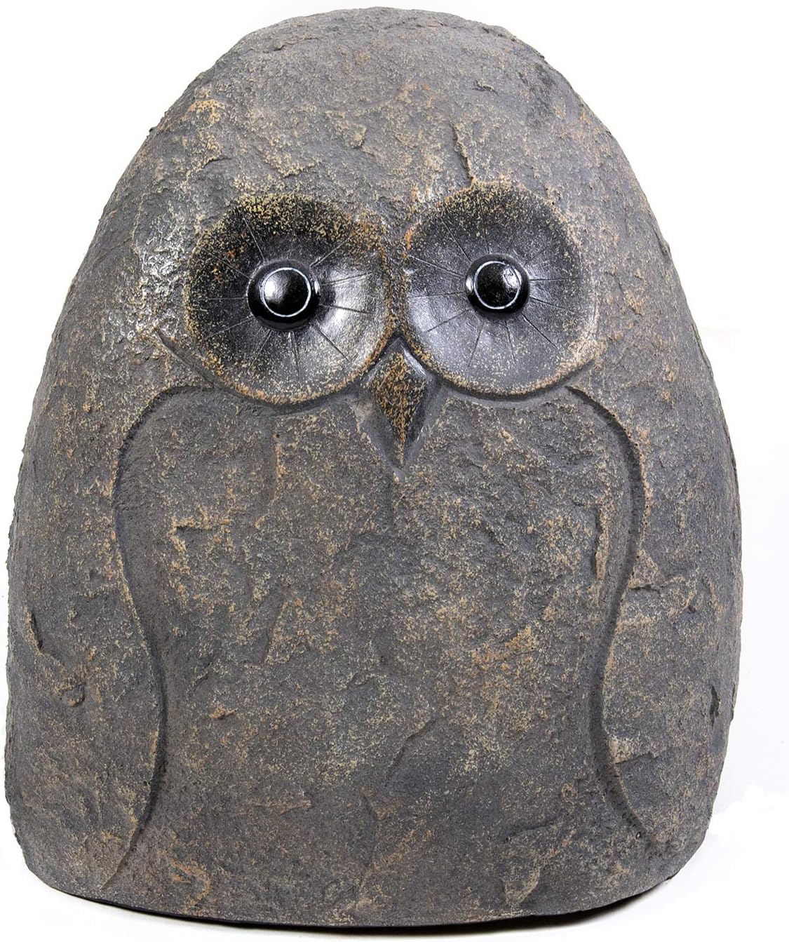 Köhko dekoracyjny kamień „Sowa” – osłona transformatora / gniazda, maskownica gniazda do elektroniki ogrodowej, duża, 39 x 34 x 26 cm