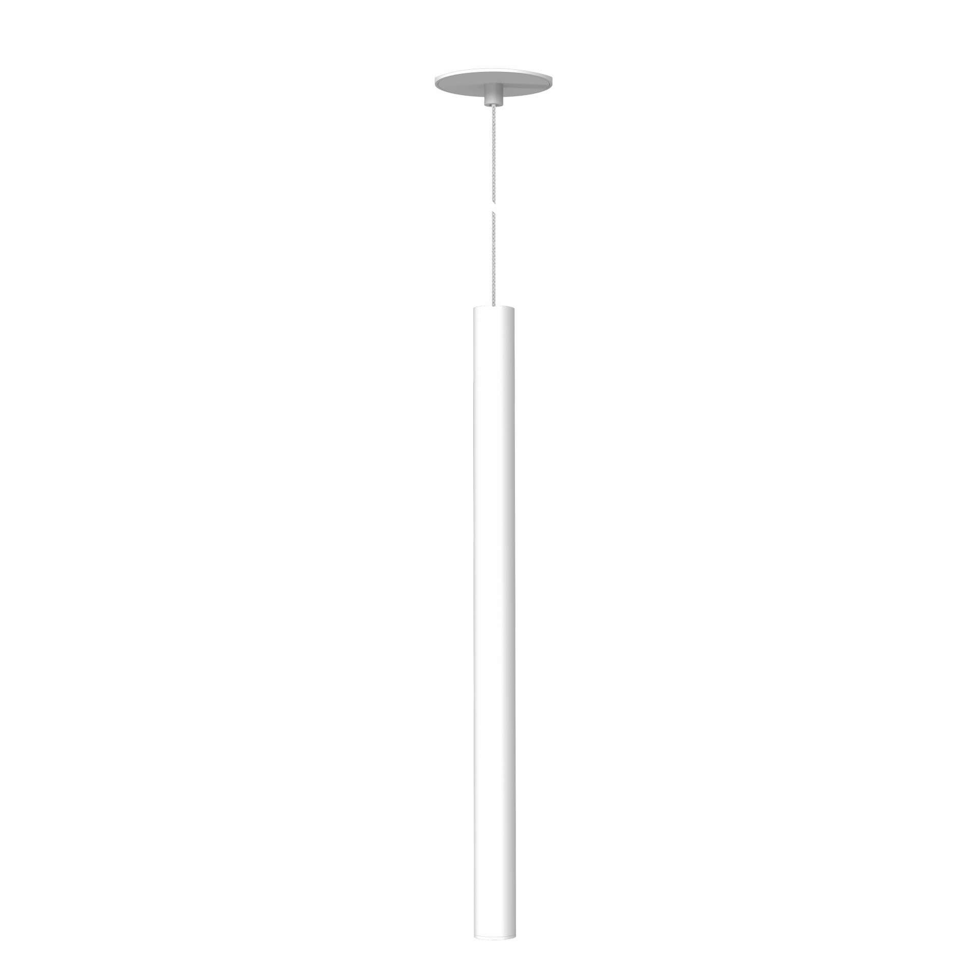 Lampa sufitowa cylindryczna LED TUYA 6W, wykończenie białe, wysokość 45 cm, ściemnialna, 2700–4000 K