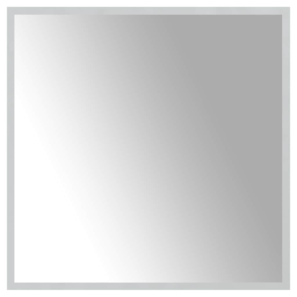 Lustro Łazienkowe Ścienne 60x60 cm z LED 5 V IP65 Przezroczyste