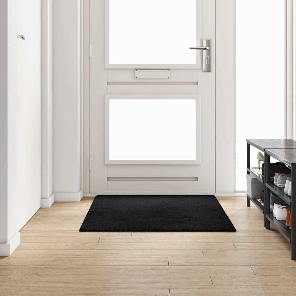 Chodnik dywanowy Czarny 100 x 150 cm 100% Poliester Tuft vidaXL