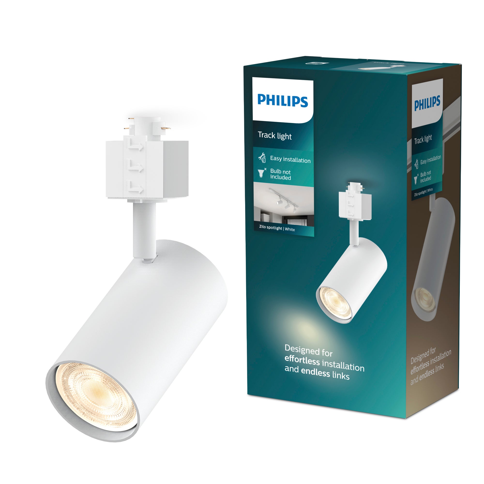 Reflektor Szynowy Lampa na Szynę Oświetleniową Szynoprzewód LED GU10 Biała EasyLink Zilo Philips
