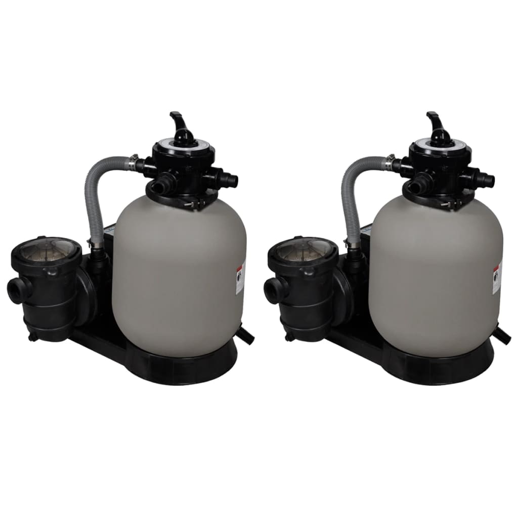 Piaskowe pompy filtrujące, 2 szt., 600 W, 17000 L/h vidaXL
