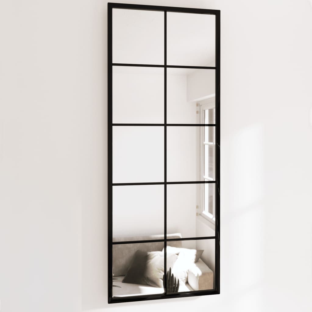 Lustra ścienne, 2 szt., czarna rama, 100 x 40 cm, metal vidaXL