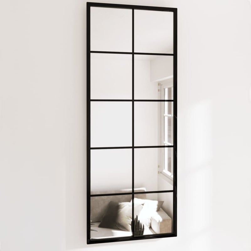 Lustra ścienne, 2 szt., czarna rama, 100 x 40 cm, metal vidaXL