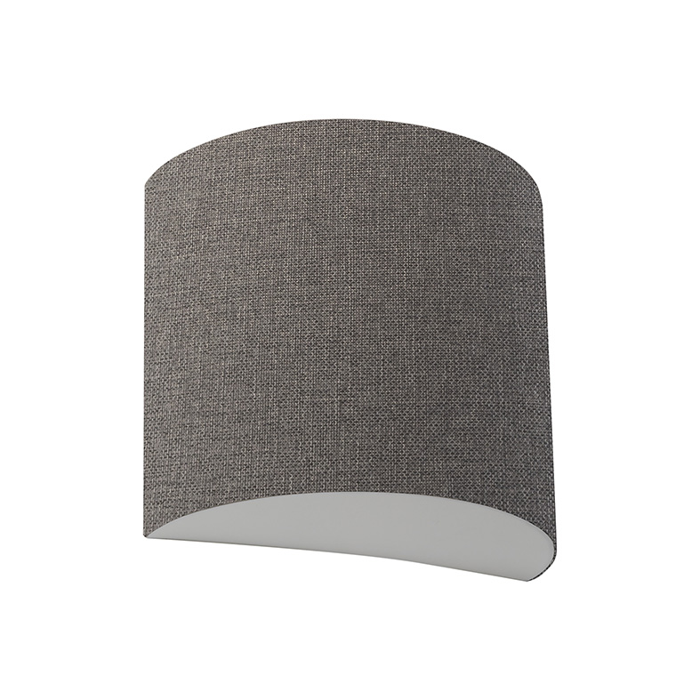 Kinkiet Vivien z szarym abażurem z tkaniny – oprawka E27 IP20 75 W – Elegancka lampa ścienna – Rossini Group