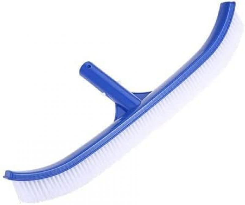 Szczotka do czyszczenia basenów i ścian 45 cm, niebieska plastikowa głowica i nylonowa głowica