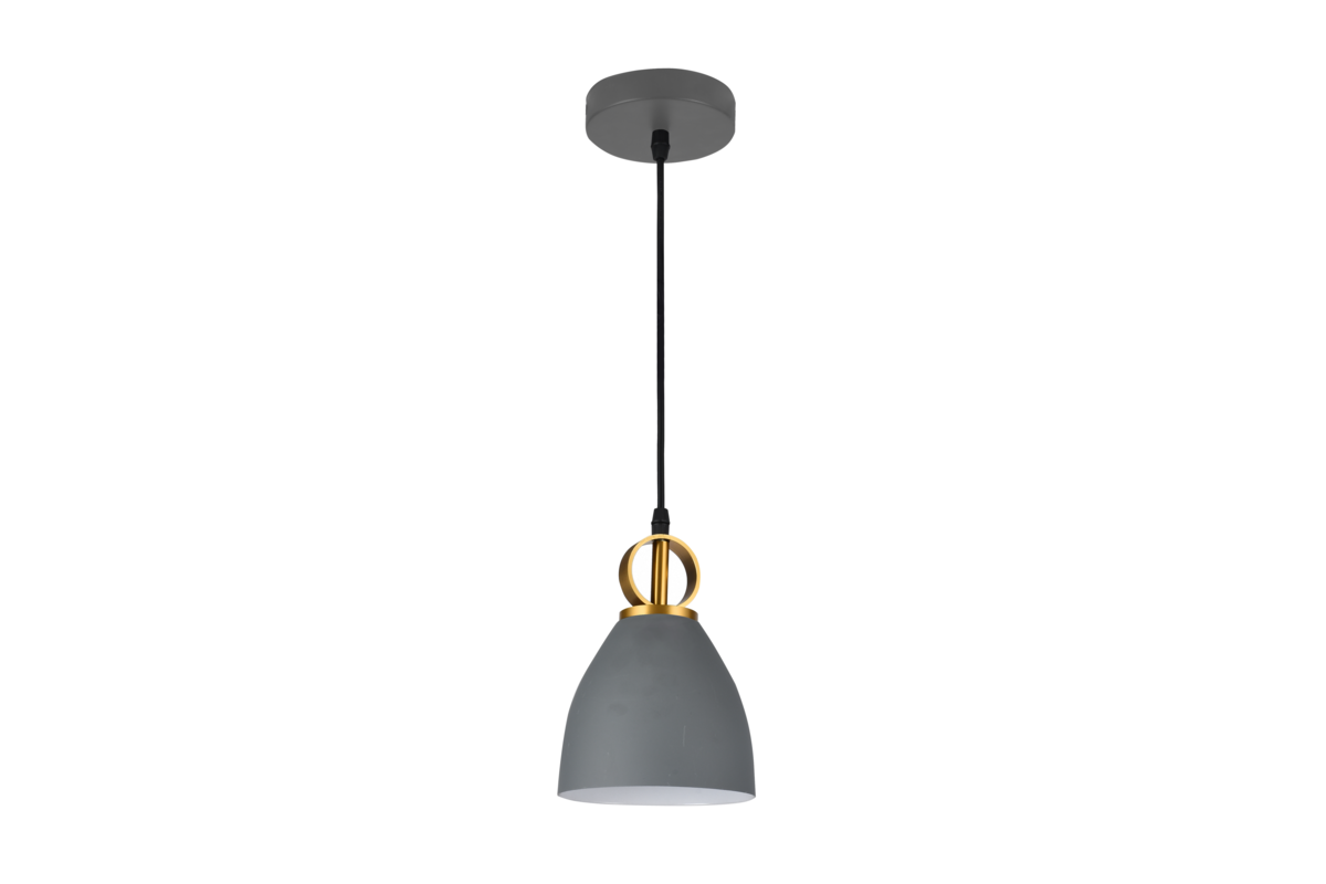 Oprawa sufitowa KERALA, 3321, AC220-240V, 50/60Hz, 1*E27, IP20, śr. 16 cm, pojedyncza, szara - GTV LIGHTING