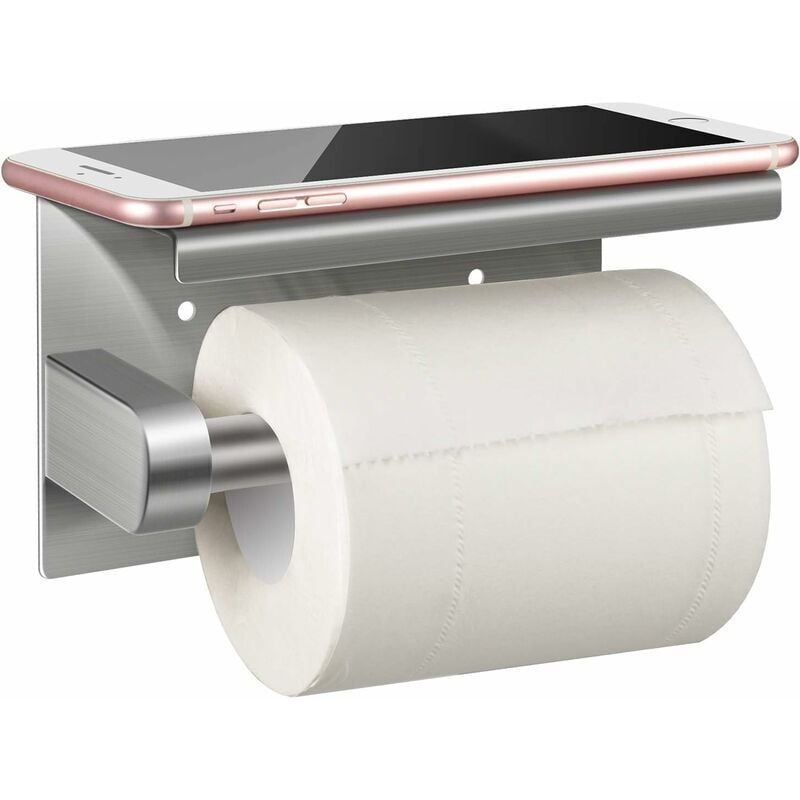 Uchwyt na papier toaletowy, uchwyt na papier toaletowy ze stali nierdzewnej 304, bez wiercenia, ścienny uchwyt na papier toaletowy