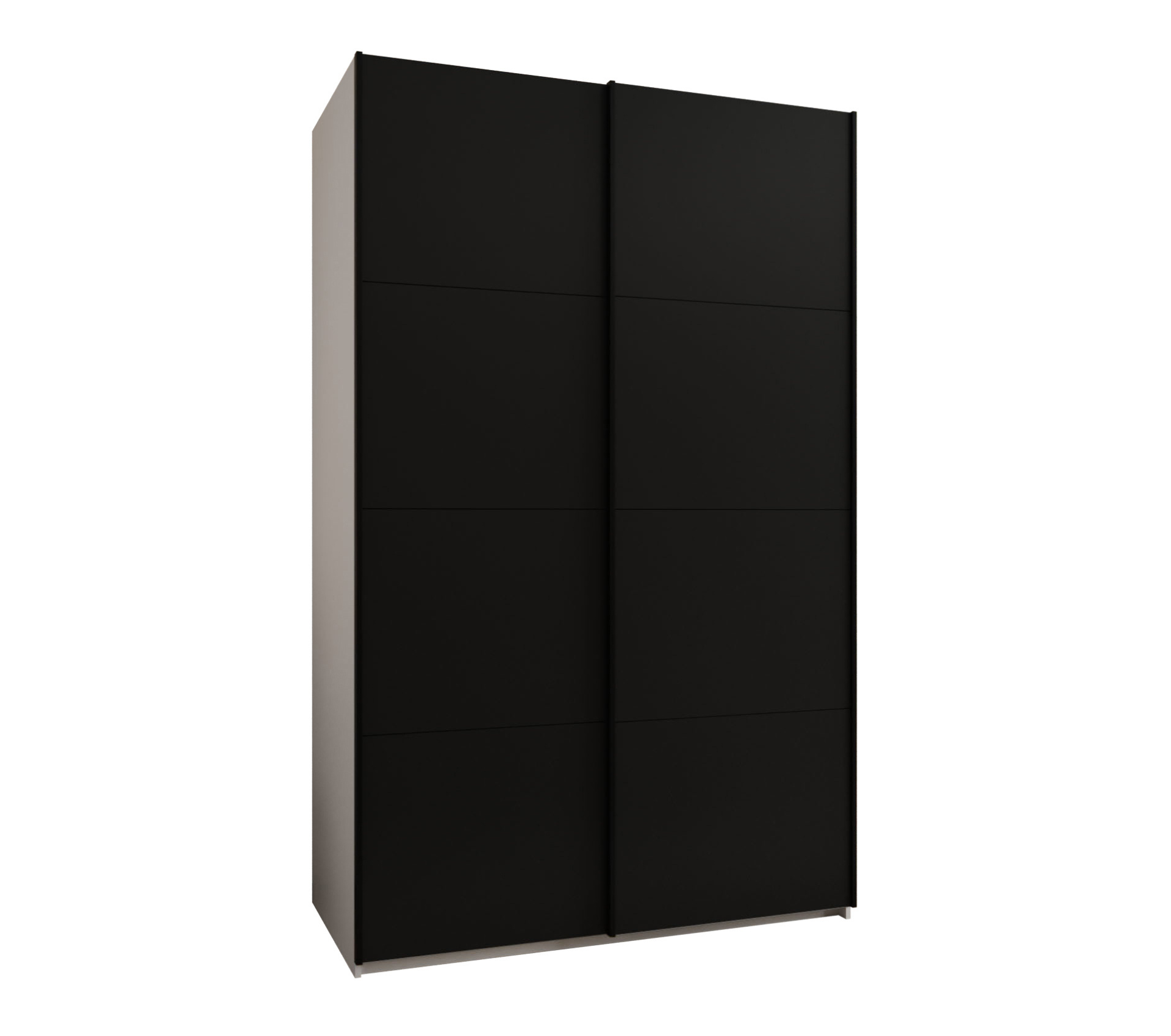Szafa przesuwna wysoka Lux 1 150 x 64 x 245,5 cm biały + czarny + u. czarny - Abiks Meble