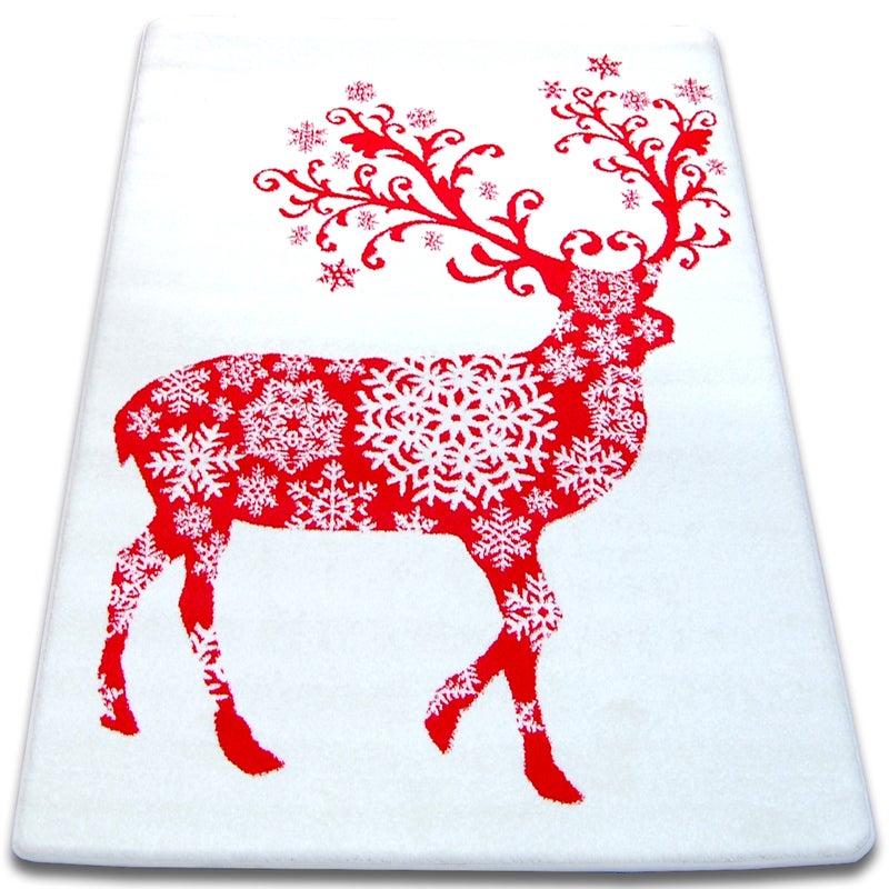 Dywan XMAS - F788 krem/czerwony 100x170 cm