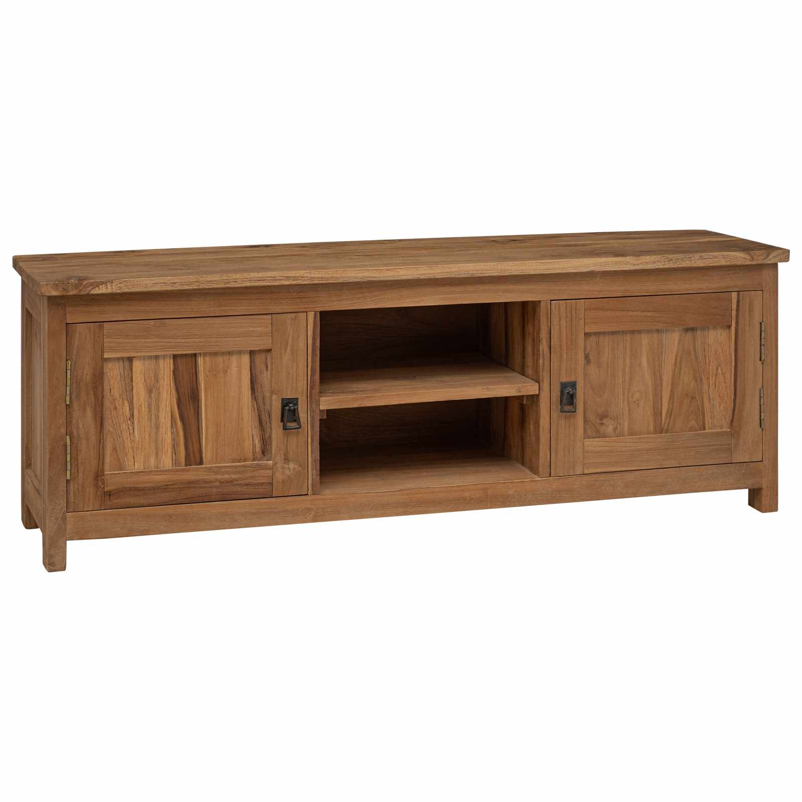 Szafka pod TV 110 x 30 x 40 cm naturalny Lite drewno teakowe