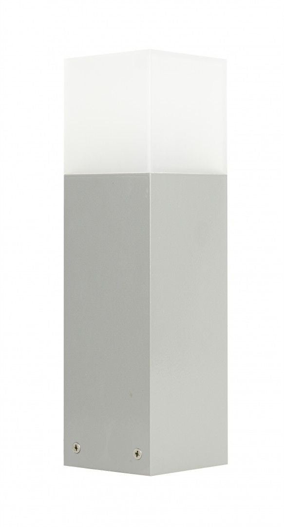 Lampa ogrodowa stojąca Cube srebrna 1xE27x20W IP44 wym: 33 x 8 x 8 cm aluminium SU-MA