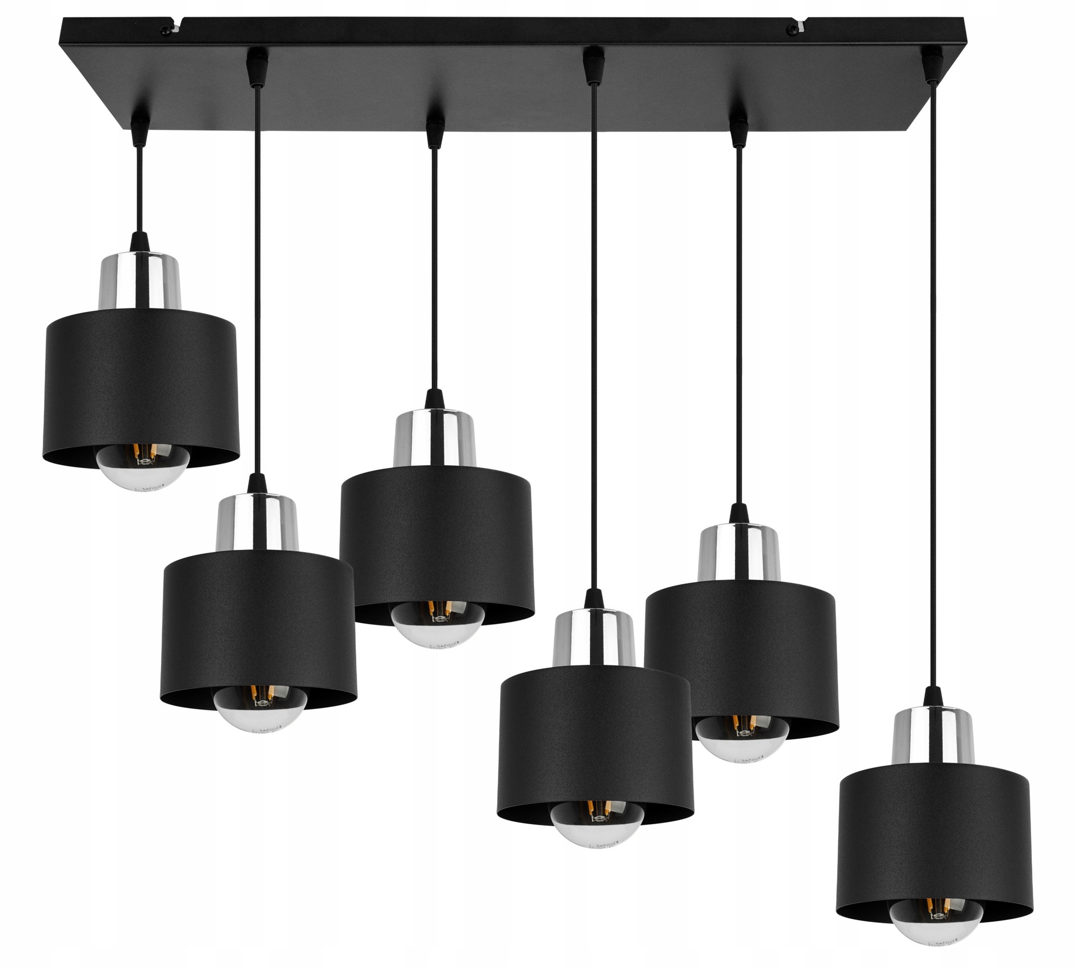 Lampa sufitowa wisząca Light Home LH Panta 5x E27 60W czarny/srebrny