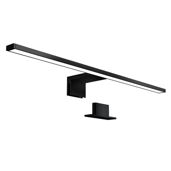 Kinkiet łazienkowy LED - czarny - 8W 780lm - 4000K - IP44 - montaż na ścianie i do lustra -