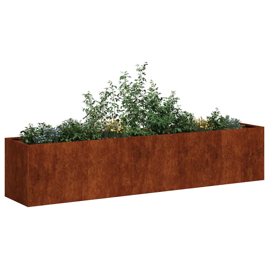 Doniczka Rusty 200x40x40 cm Stal nierdzewna