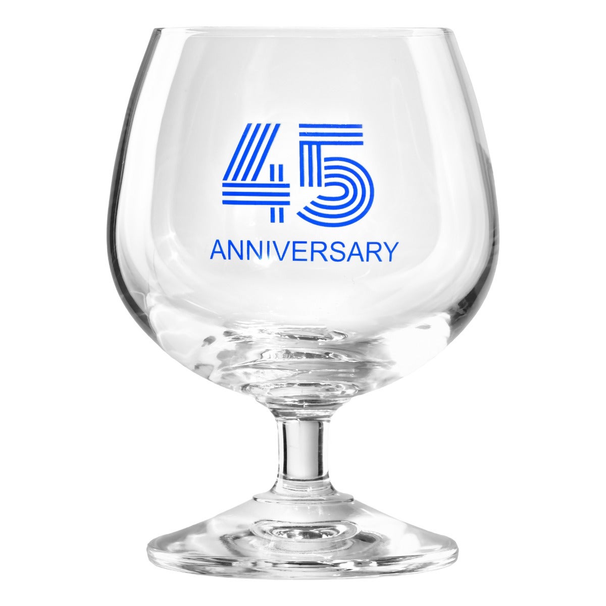 KROSNO Zdobiony kieliszek z napisem 45 ANNIVERSARY, 45 ROCZNICA 230 ml