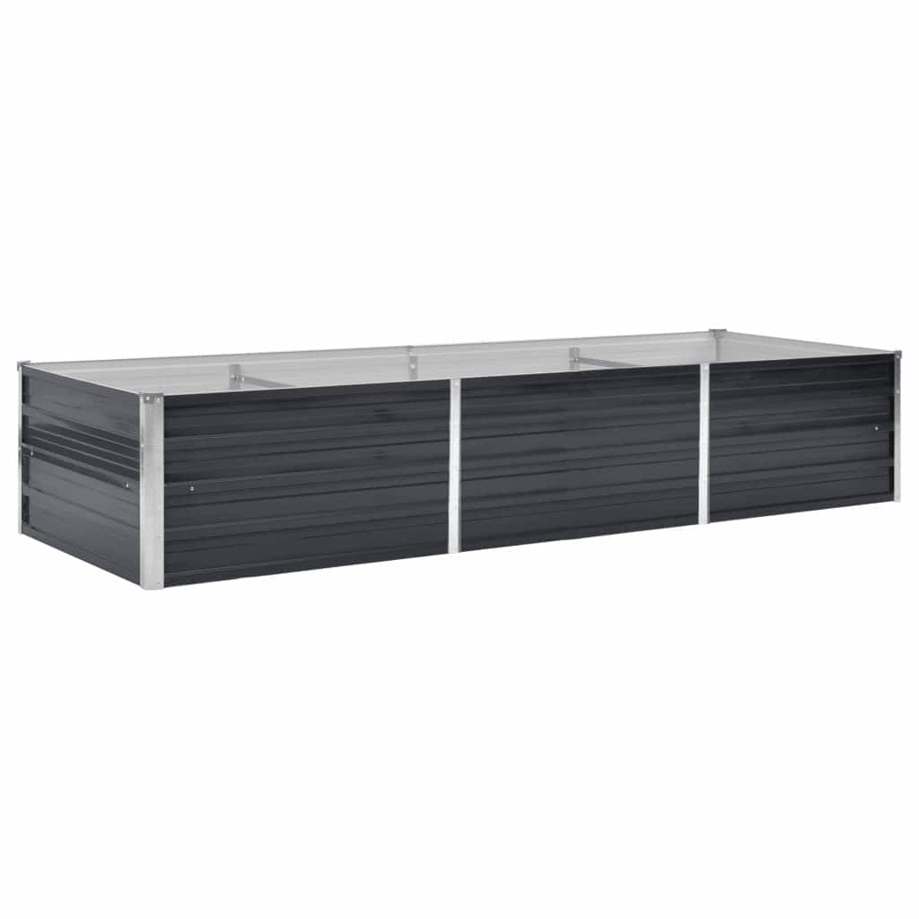 Donica Ogrodowa Metalowa Antracytowa ze Stali Ocynkowanej na Warzywa