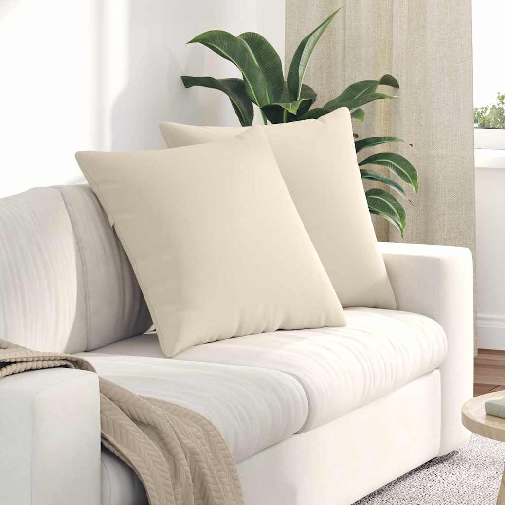 Poduszki na sofę 2 pcs Beżowy 80 x 80 cm tkanina vidaXL