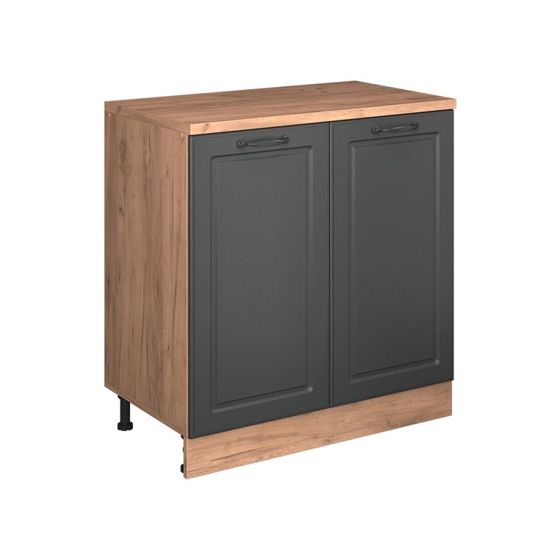 Vicco Szafka rozszerzająca Rion, Antracyt wiejski/Dąb goldkraft, 80 x 46 cm bez skosu z 2 drzwiami