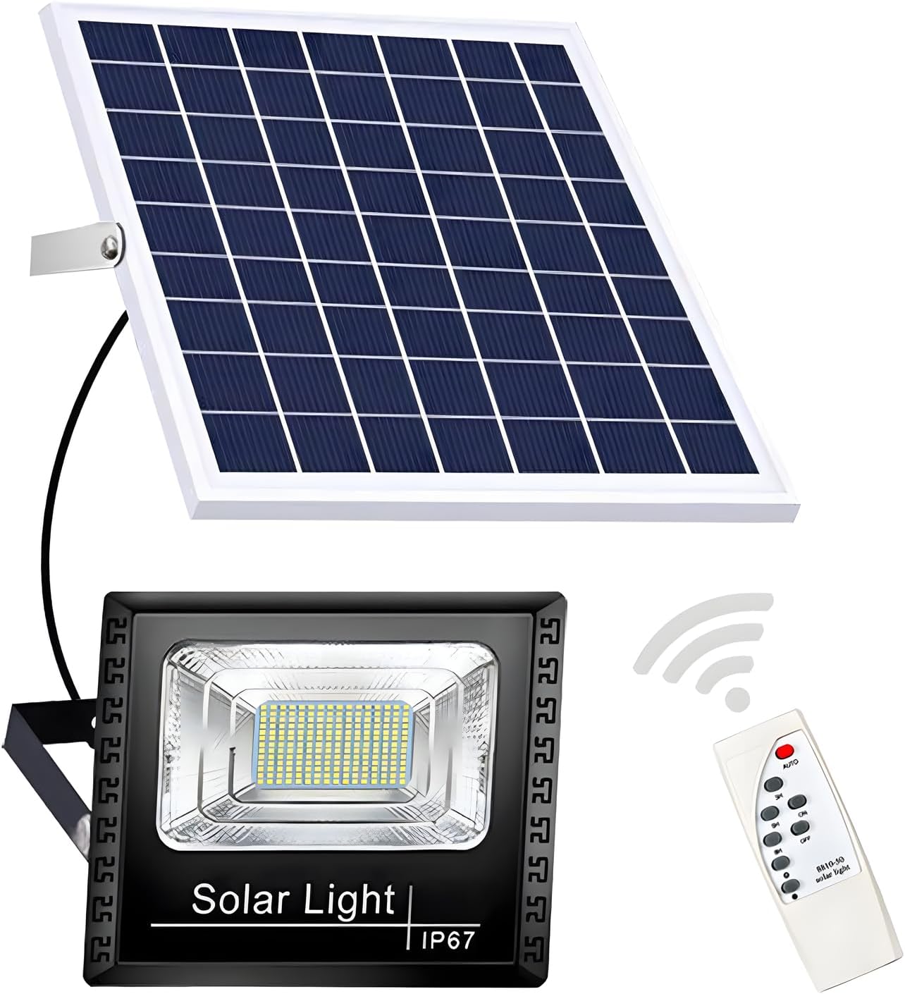 Wodoodporna, zewnętrzna lampa solarna do ogrodu, altany, szopy, stodoły, ganku, patio itp. (50 W)