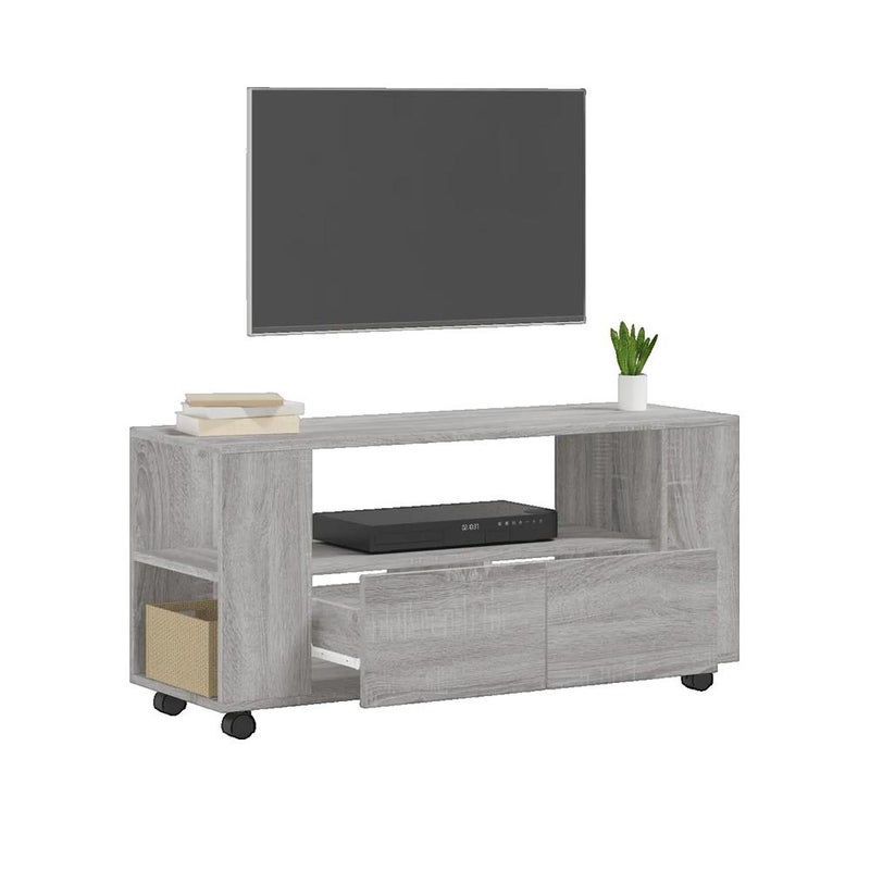 Szafka RTV vidaXL Sonoma Szary 102x34,5x43 cm Drewno Inżynieryjne Wytrzymały