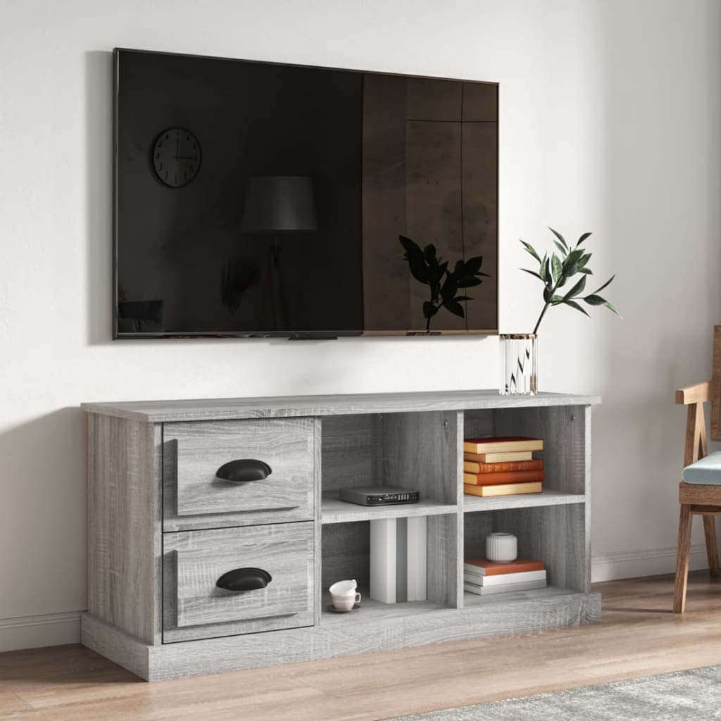 vidaXL Szafka TV, szary dąb sonoma, 102x35,5x47,5 cm